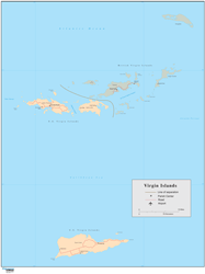 Virgin Islands Wall Map