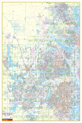 Fort Worth, TX Wall Map