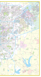 East San Antonio, TX Wall Map