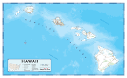 Hawaii County Highway Wall Map