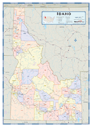 Idaho Counties Wall Map