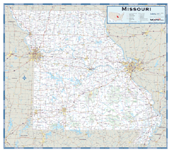 Missouri County Highway Wall Map