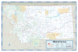 Montana County Highway Wall Map