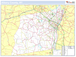 Albany, NY County Wall Map