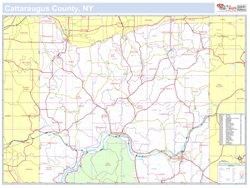 Cattaraugus, NY County Wall Map