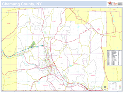 Chemung, NY County Wall Map