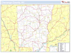 Chenango, NY County Wall Map