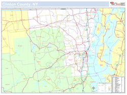 Clinton, NY County Wall Map