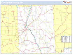 Cortland, NY County Wall Map