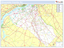 Gloucester, NJ County Wall Map