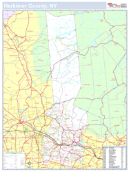 Herkimer, NY County Wall Map