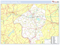 Hunterdon, NJ County Wall Map