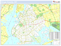 Kings, NY County Wall Map