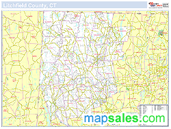 Litchfield, CT County Wall Map