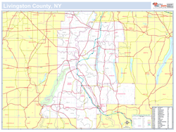 Livingston, NY County Wall Map