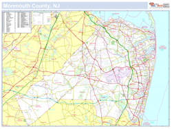 Monmouth, NJ County Wall Map