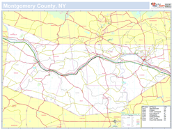 Montgomery, NY County Wall Map