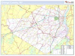 Orange, NY County Wall Map