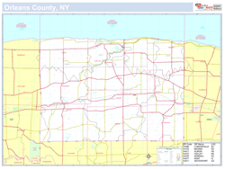 Orleans, NY County Wall Map