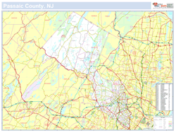 Passaic, NJ County Wall Map