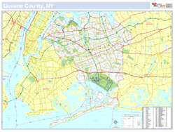 Queens, NY County Wall Map