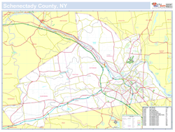 Schenectady, NY County Wall Map