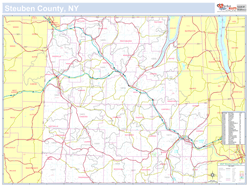 Steuben, NY County Wall Map