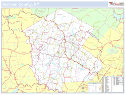 Sullivan, NY County Wall Map