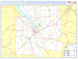 Tompkins, NY County Wall Map