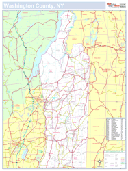 Washington, NY County Wall Map