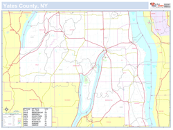 Yates, NY County Wall Map