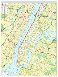 Manhattan, NY Wall Map