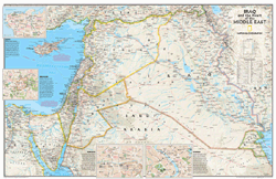 Iraq and The Heart of The Middle East Wall Map