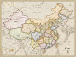 China Antique Wall Map