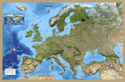 Europe Satellite Wall Map