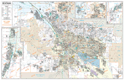 Tucson Metropolitan Zip Code Wall Map